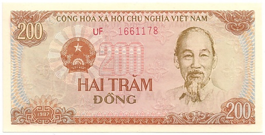 Vietnam banknote 200 Dong 1987, 200₫, face
