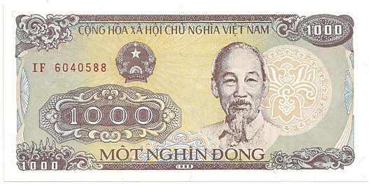 Vietnam banknote 1000 Dong 1988, 1000₫, face