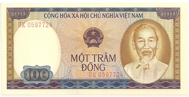 Vietnam banknote 100 Dong 1980, face