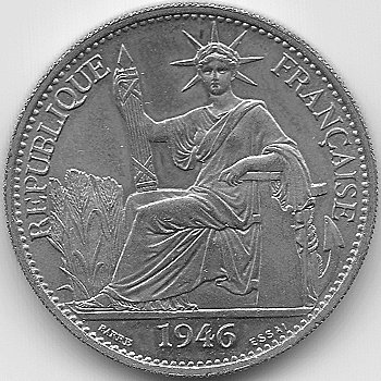 French Indochina 50 cent 1946 essai coin, obverse